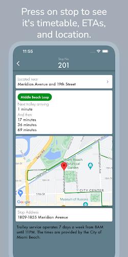 Miami Beach Trolley Tracker Schermafbeelding 2