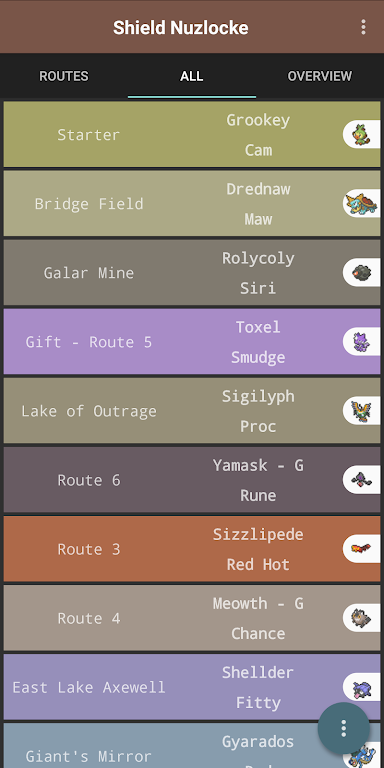 Route Chart - Nuzlocke Tracker - No Ads Captura de tela 2