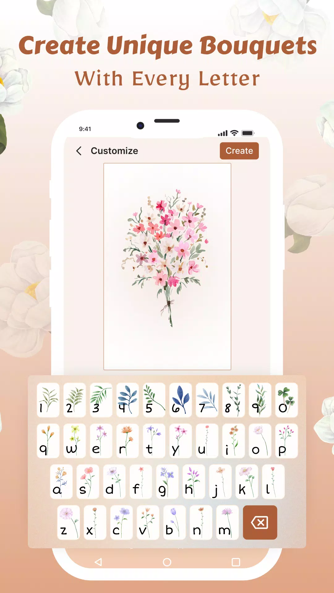 Flower Language Wallpaper DIY Schermafbeelding 0