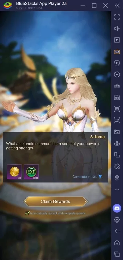 ATHENA Blood Twins 主線任務介面