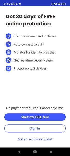 McAfee Security: Antivirus VPN স্ক্রিনশট 1