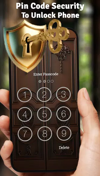 Vintage Door Lock Screen Schermafbeelding 1