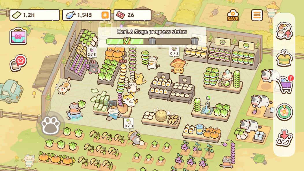 Cat Mart: Cute Grocery Shop Mod 스크린샷 3