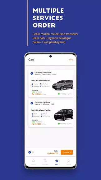 TRACtoGo: Rental Mobil & Bus ภาพหน้าจอ 1