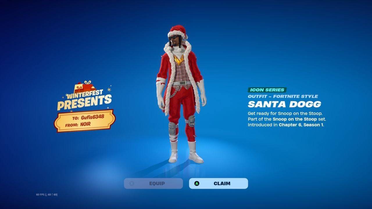 Cómo reclamar el atuendo de Santa Dogg en Fortnite gratis
