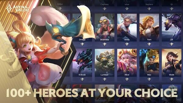 arena of valor mod apk unlimited money and gems