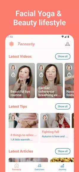 Face Yoga Exercise - Faceauty スクリーンショット 0