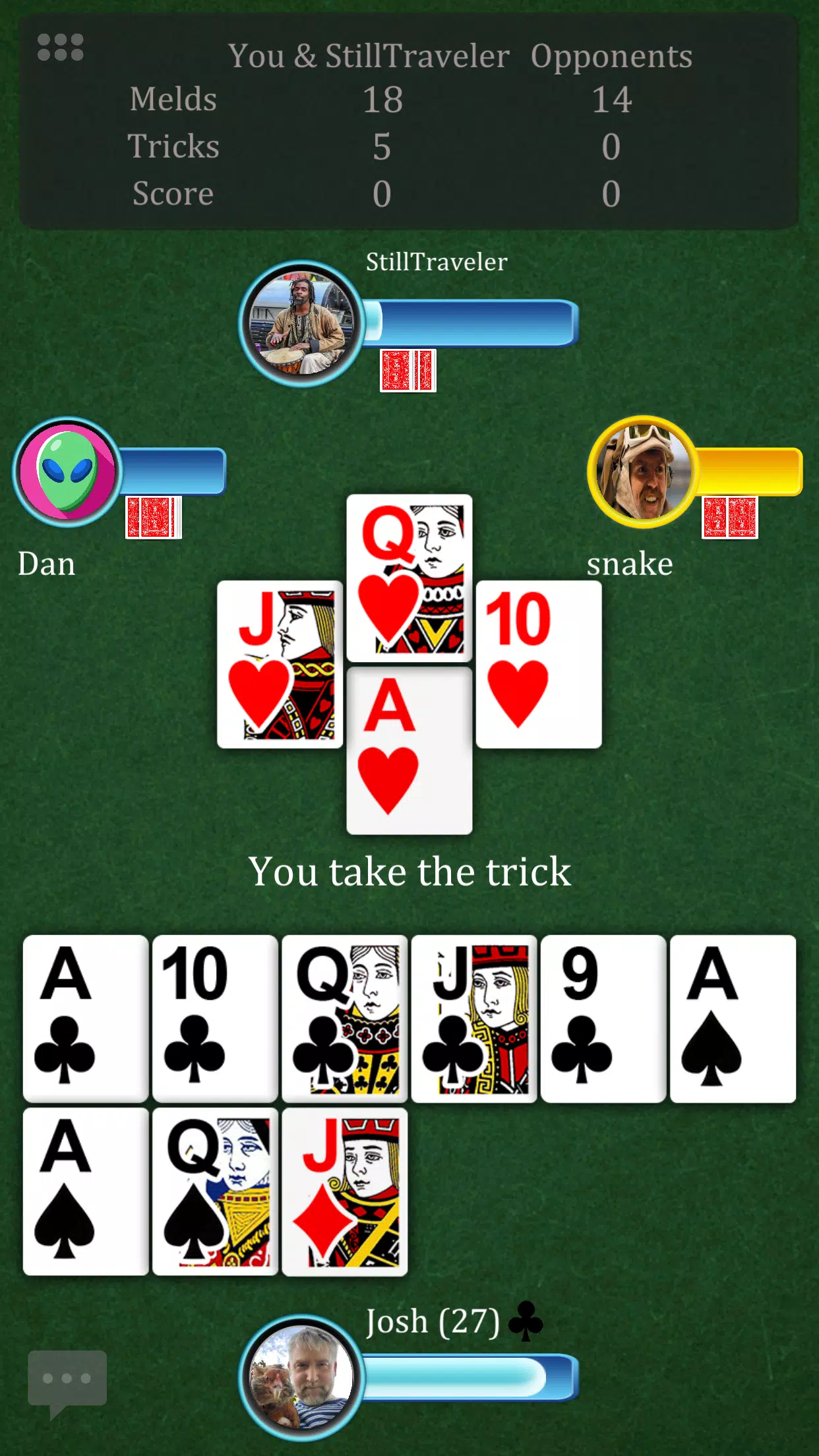 Schermata Pinochle Online 0