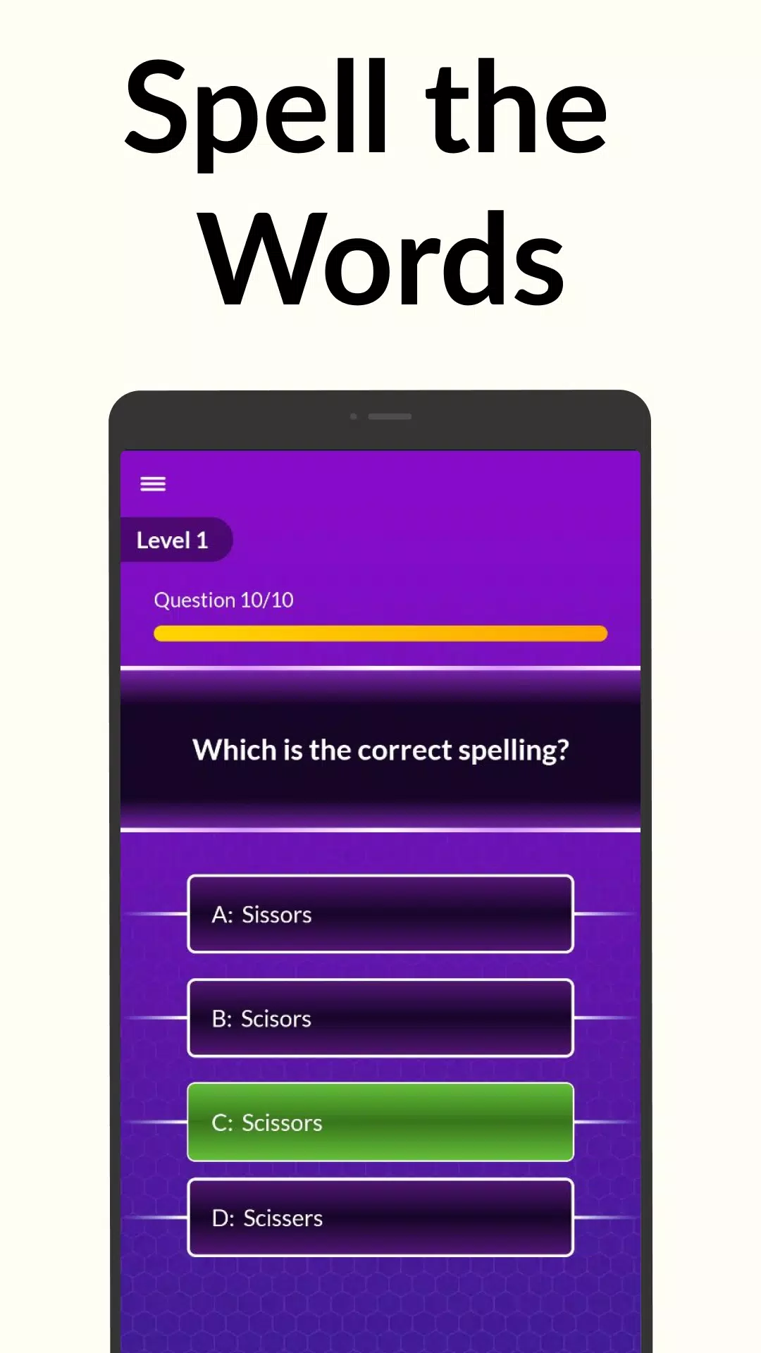 Spelling Bee: Spelling Quiz 스크린샷 1
