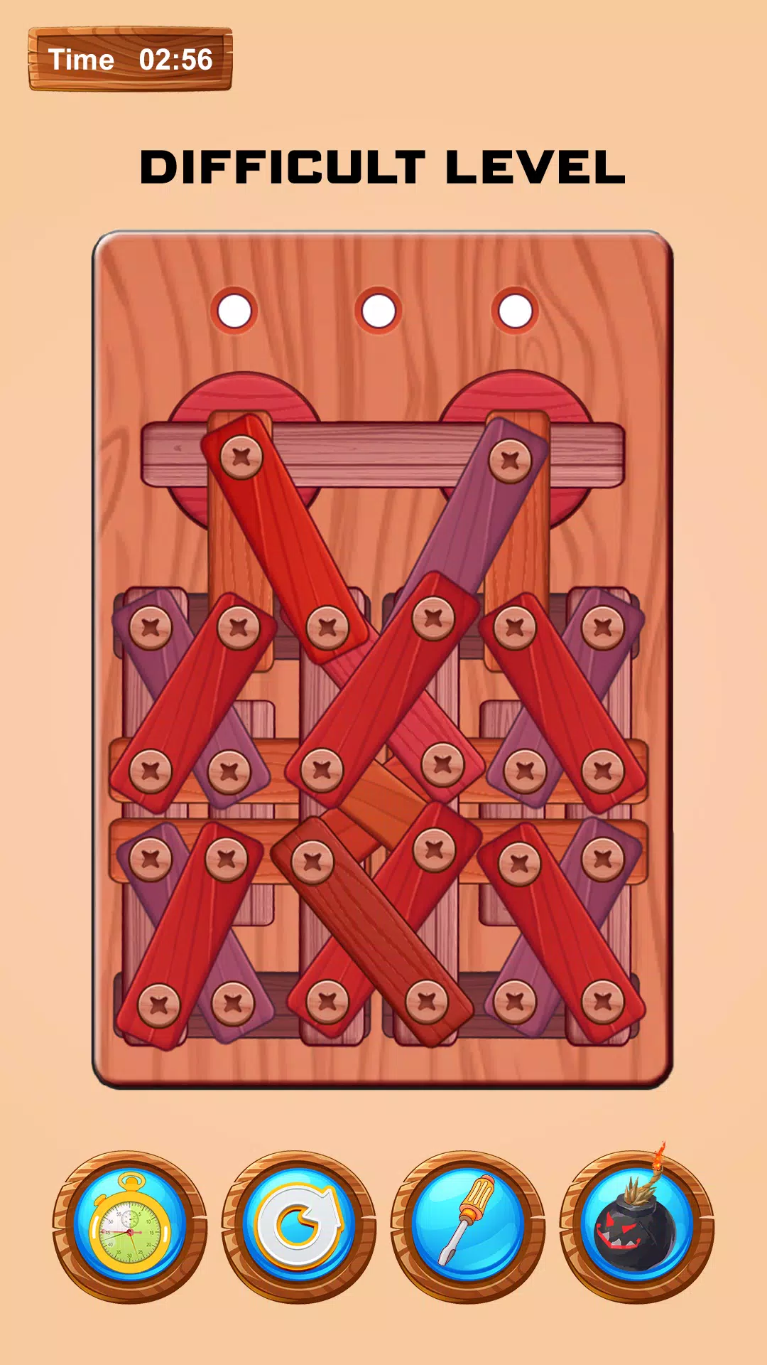 Wood Nuts & Bolts Screw Puzzle Screenshot 2