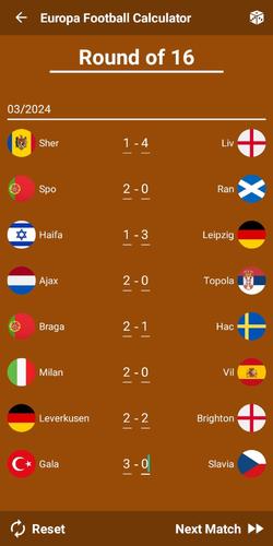 Europa Football Calculator 23 Screenshot 2
