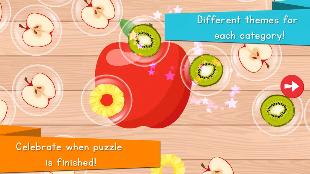 Food Puzzle for Kids Ekran Görüntüsü 1