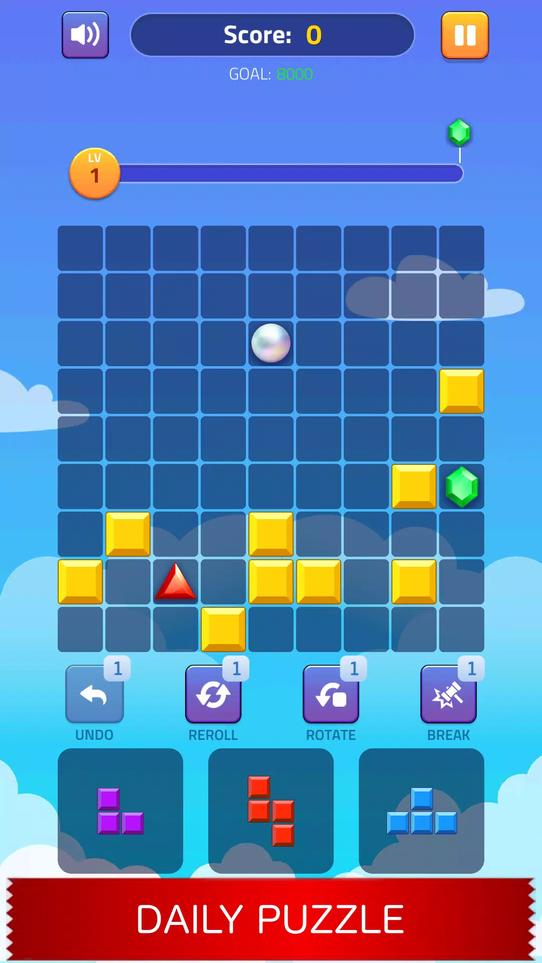 Block Puzzle - Gems Adventure 스크린샷 3