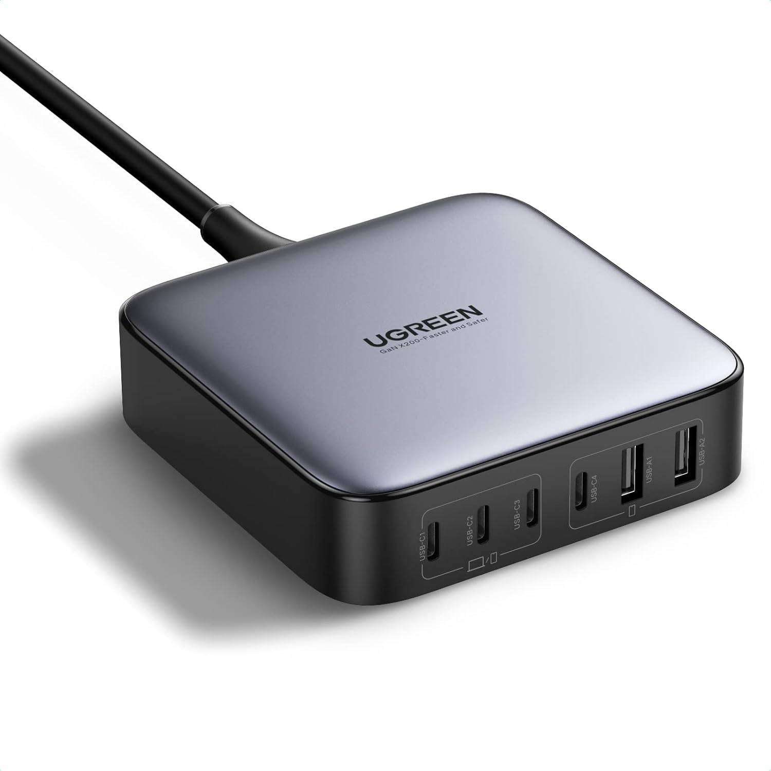 Ugreen Nexode 200W 6端口GAN充電器 - 最佳USB集線器