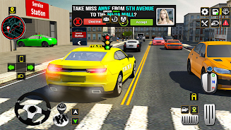 US Taxi Car Driving Games ภาพหน้าจอ 0