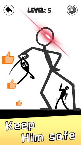 Save Stickman: Brain Draw Line 스크린샷 1