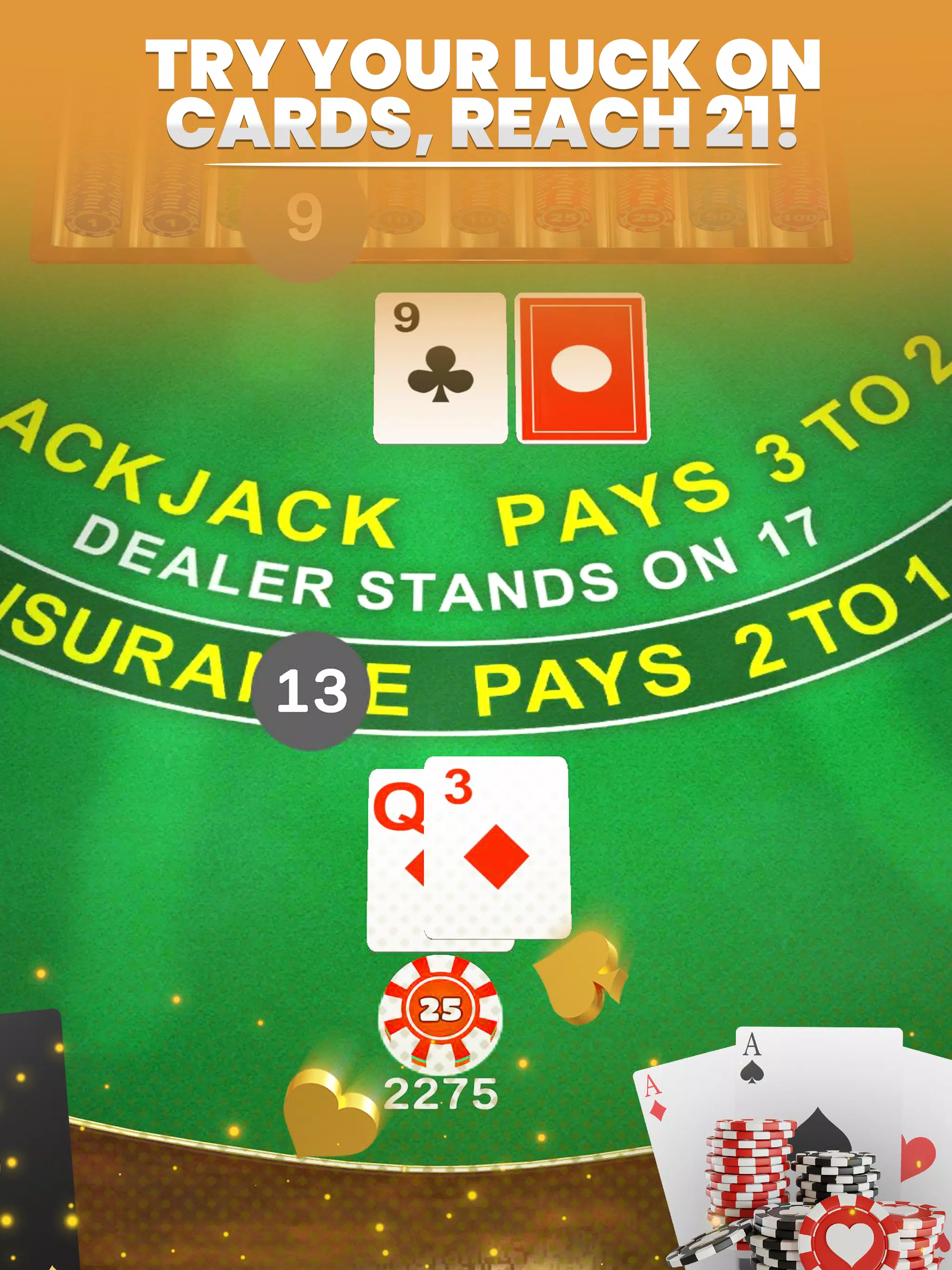 Mega Blackjack - 3D Casino MOD Captura de tela 0