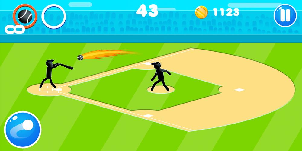 Stickman Baseball Скриншот 0