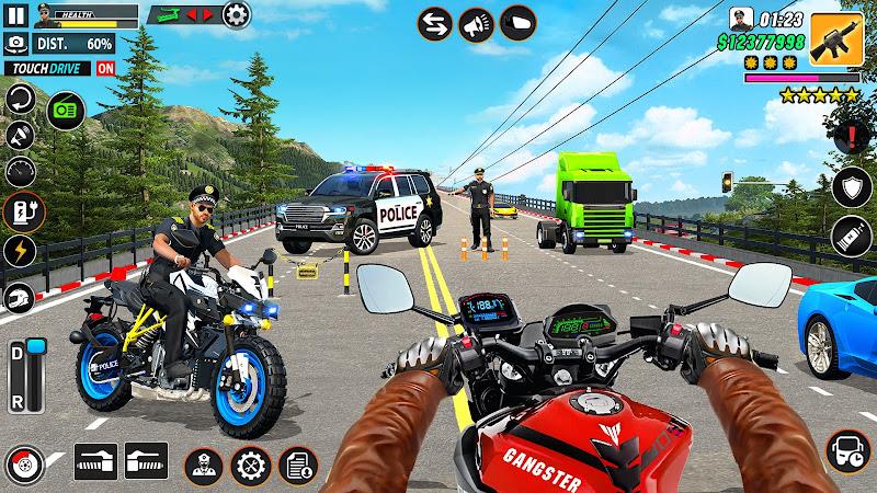 Police Motor Bike Crime Chase Tangkapan skrin 2