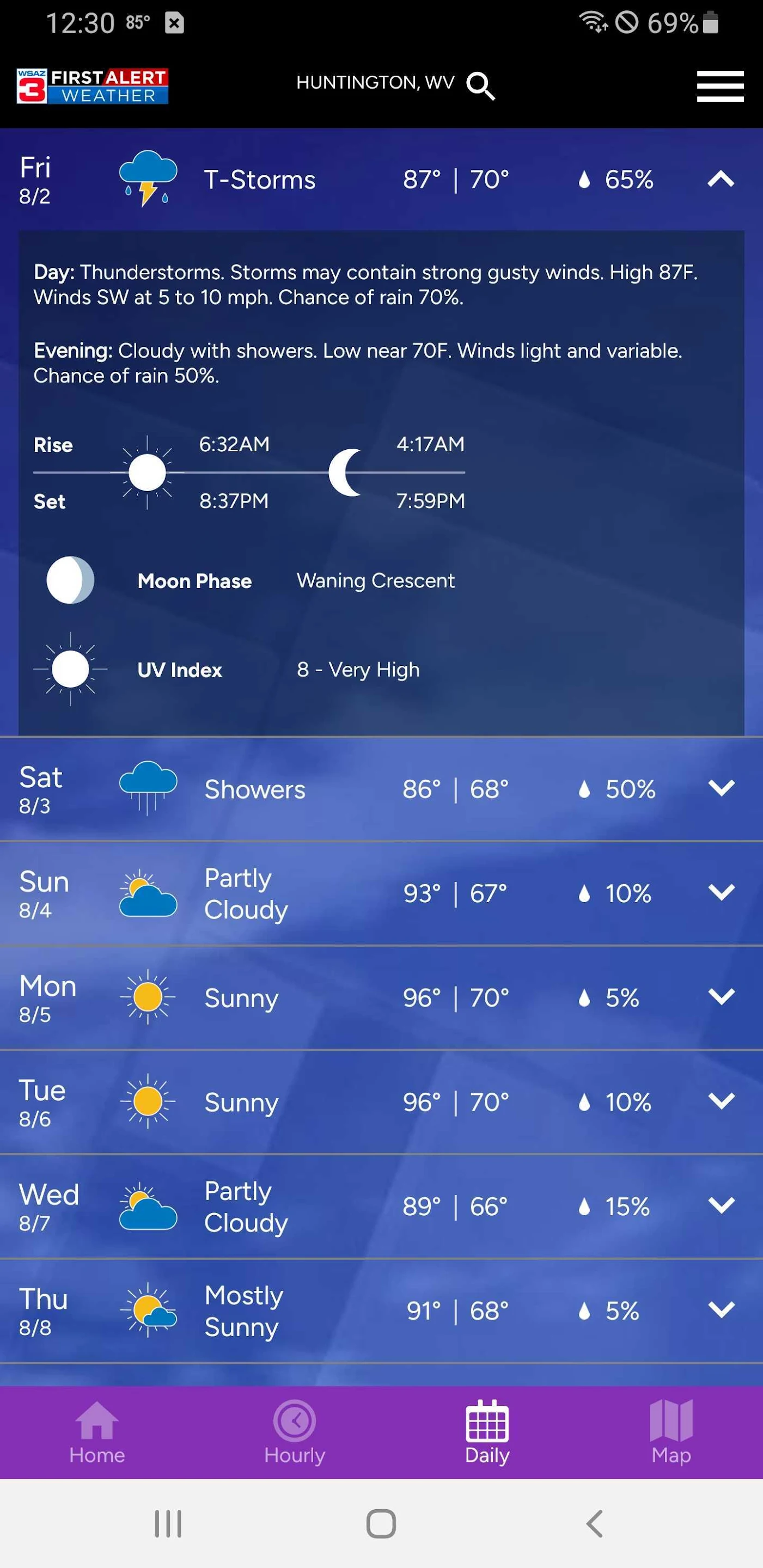 WSAZ First Alert Weather App ဖန်သားပြင်ဓာတ်ပုံ 1