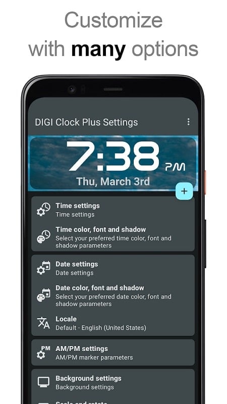 DIGI Clock Widget Plus स्क्रीनशॉट 2