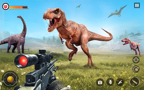 Dino Hunter Sniper 3d: Dinosaur Free FPS Shooting 스크린샷 1