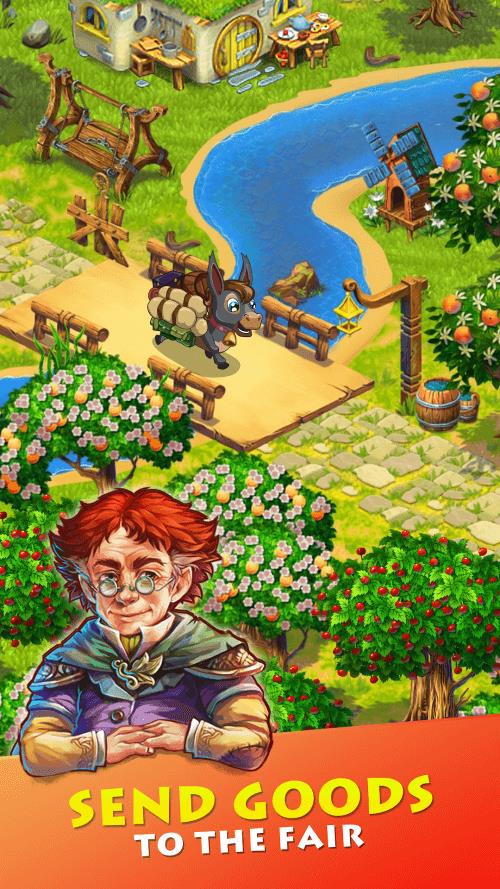 Schermata Farmdale: farming games & town 0