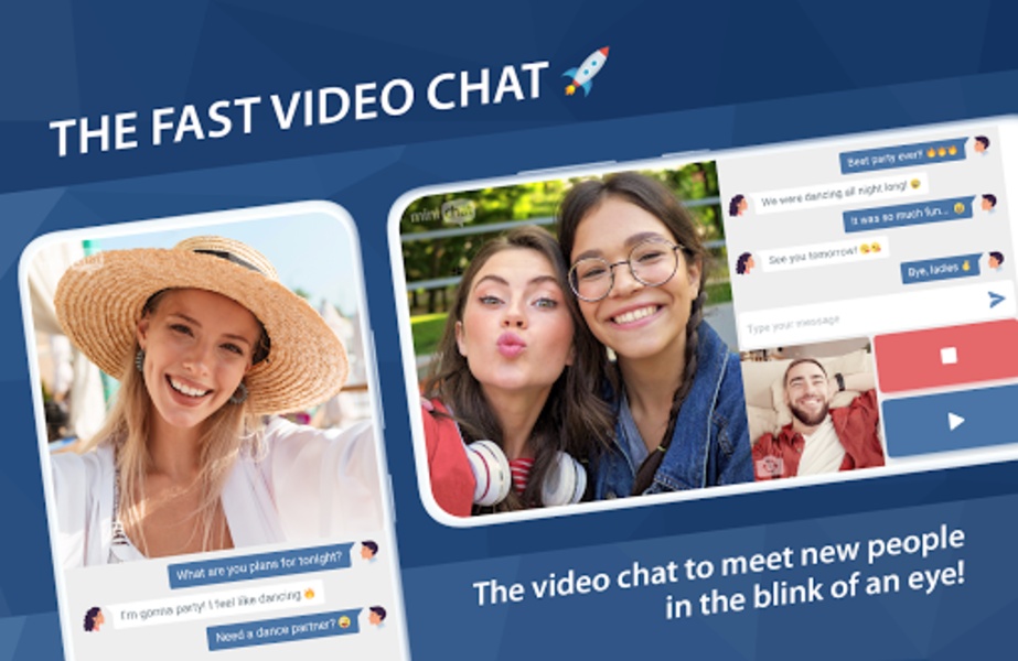 Minichat – The Fast Video Chat ဖန်သားပြင်ဓာတ်ပုံ 0