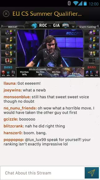 Schermata League Chat 0