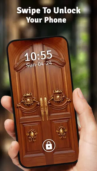 Vintage Door Lock Screen Schermafbeelding 0