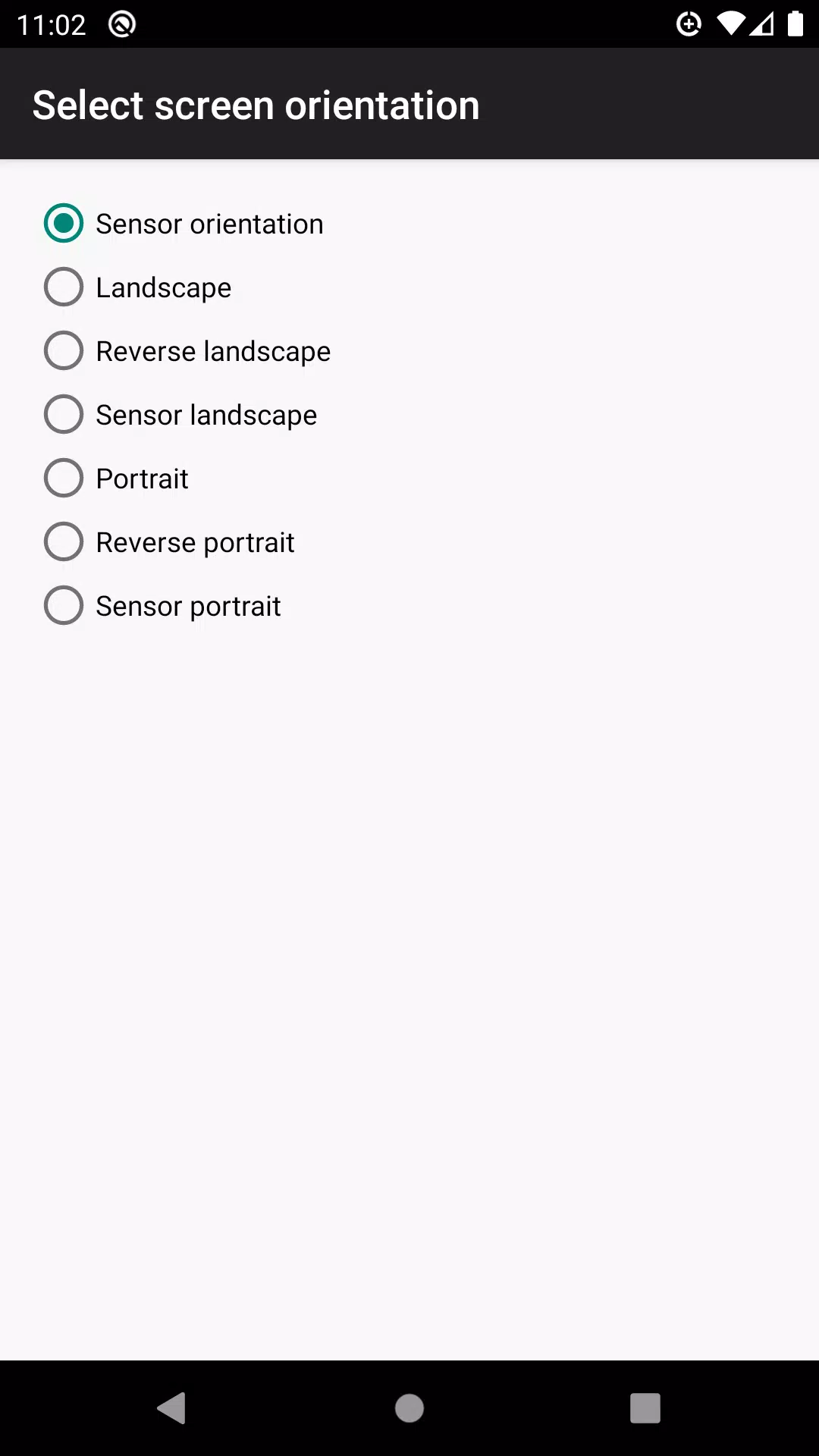 control screen rotation Tangkapan skrin 3