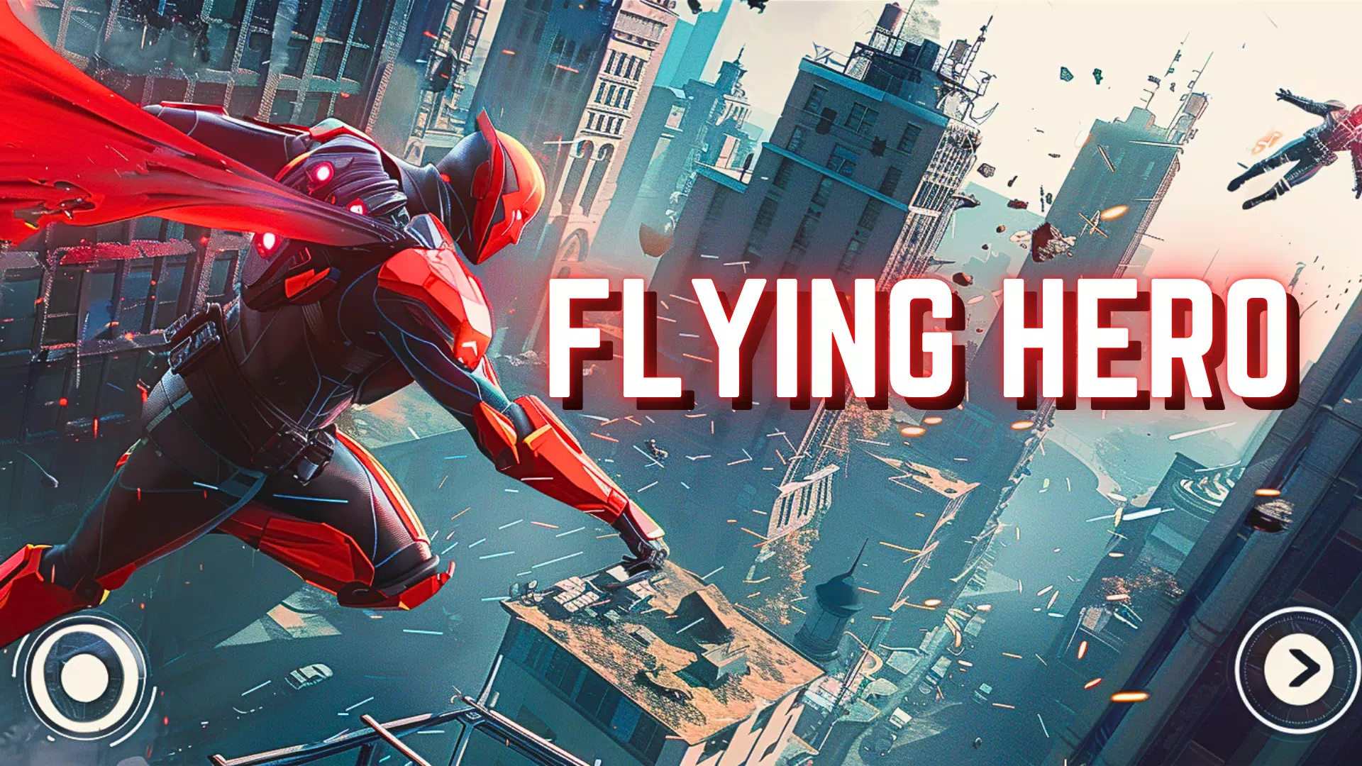 Flying hero man iron hero suit Captura de tela 0