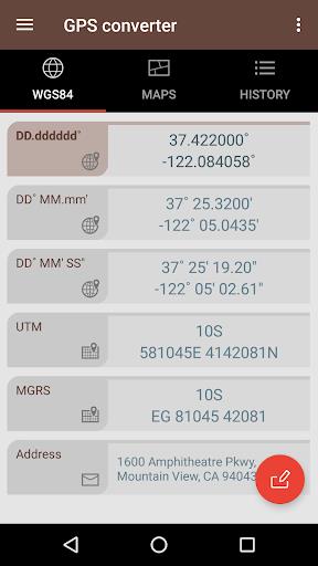 GPS coordinate converter Capture d'écran 1