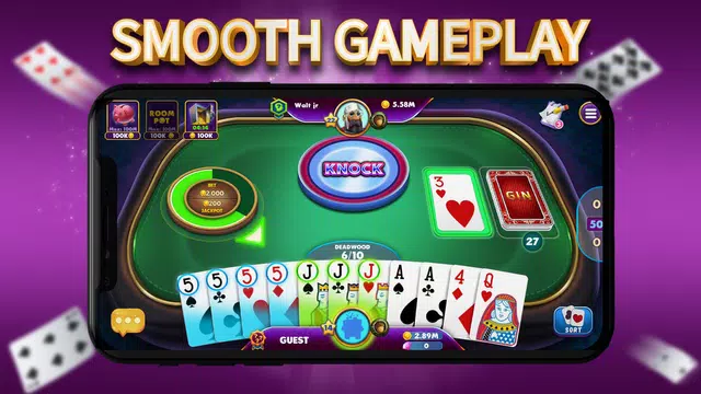 Gin Rummy Elite: Online Game ภาพหน้าจอ 1