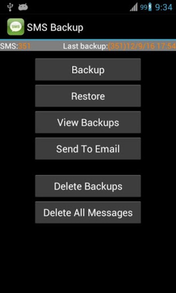 Super Backup: SMS and Contacts Schermafbeelding 0