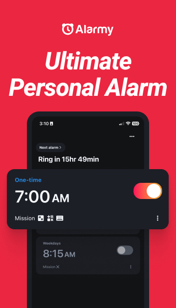 Alarmy – Alarm Clock & Sleep Mod Ekran Görüntüsü 0
