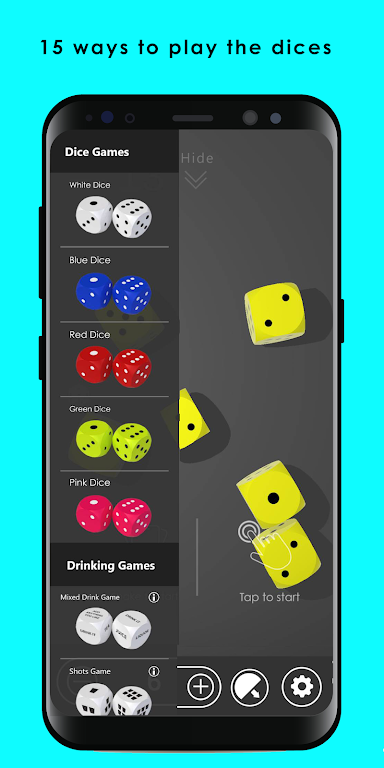 Schermata Dices: Bluffing game, Party dice games 1