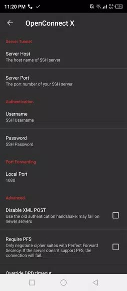 OpenConnect X for Android Captura de pantalla 1