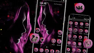 Dark Girl Launcher Theme Screenshot 0