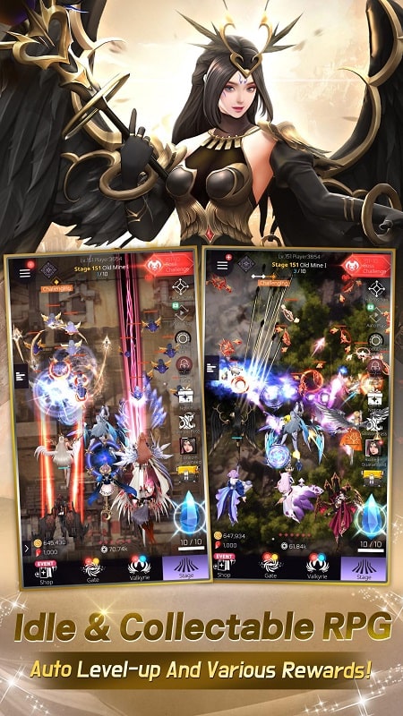 Valkyrie Rush: Idle & Merge Captura de tela 0