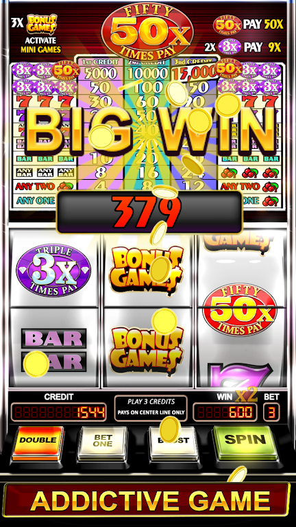 Triple Fifty Times Pay - Free Vegas Style Slots Captura de pantalla 3