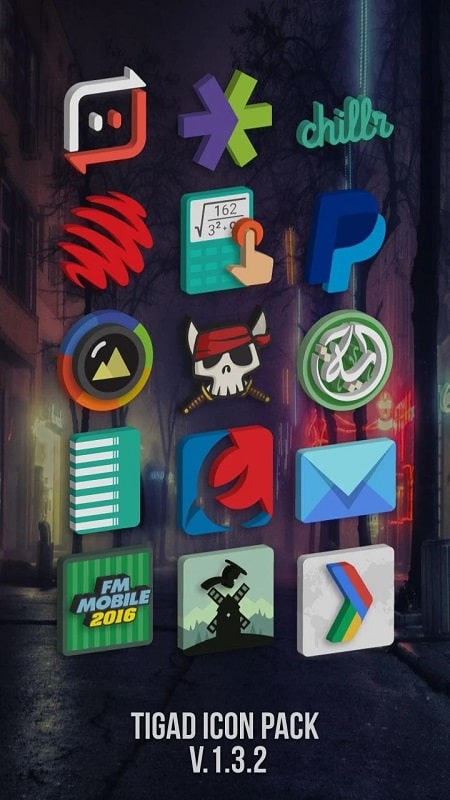 Tigad Pro Icon Pack Tangkapan skrin 2