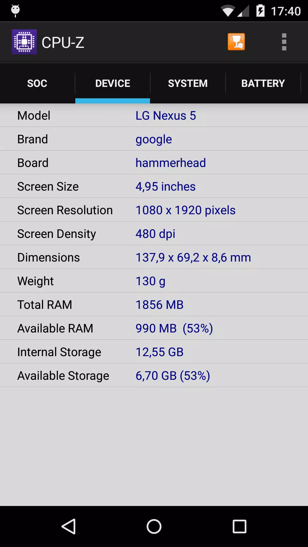 Schermata CPU-Z 1