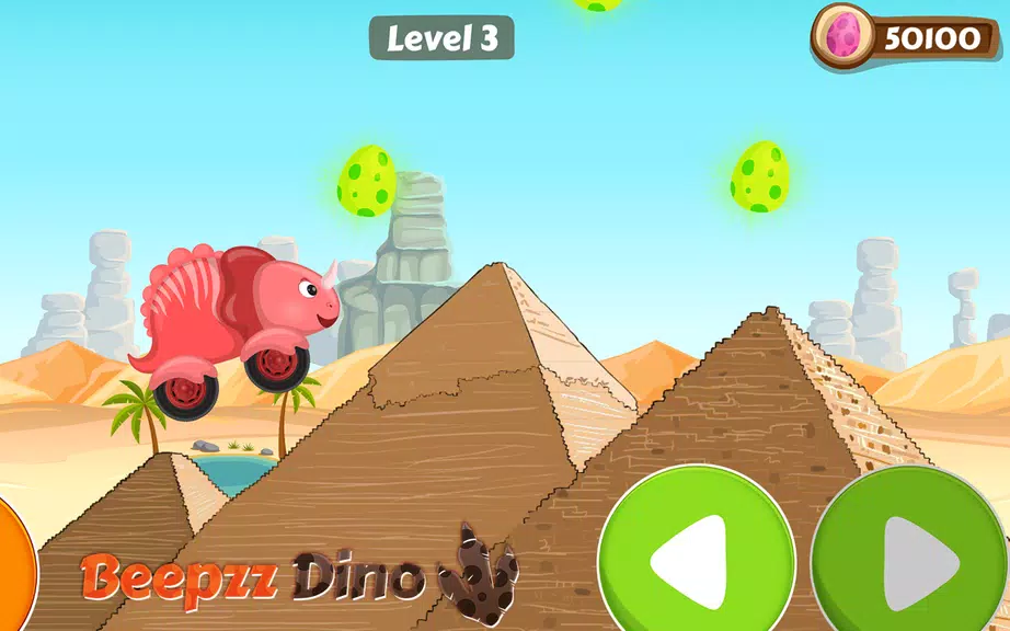 Car games for kids - Dino game Ảnh chụp màn hình 1