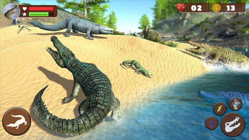 Wild Crocodile Family Sim Game Zrzut ekranu 3