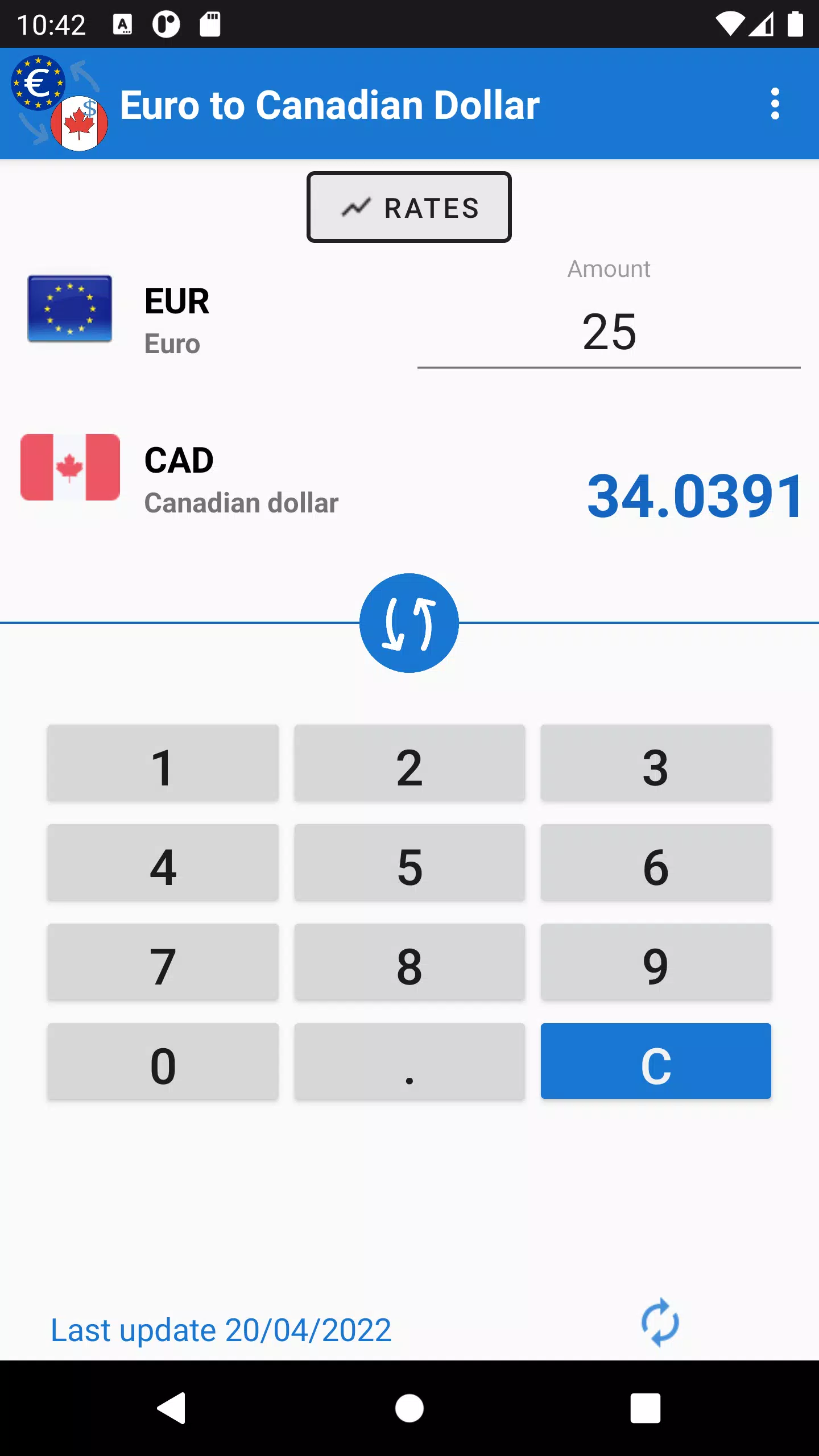 Euro to Canadian Dollar应用截图第0张