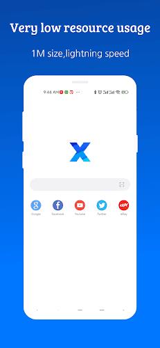 XBrowser - Mini & Super fast Tangkapan skrin 0