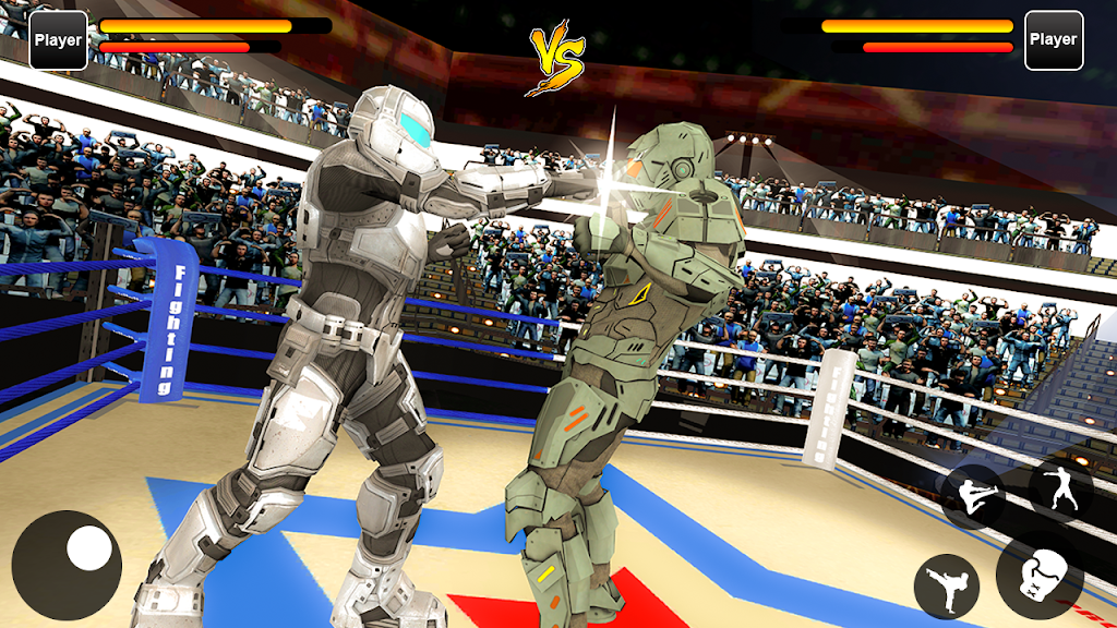 Robot Ring Fighting Real Robot VS Superhero Robot ဖန်သားပြင်ဓာတ်ပုံ 0
