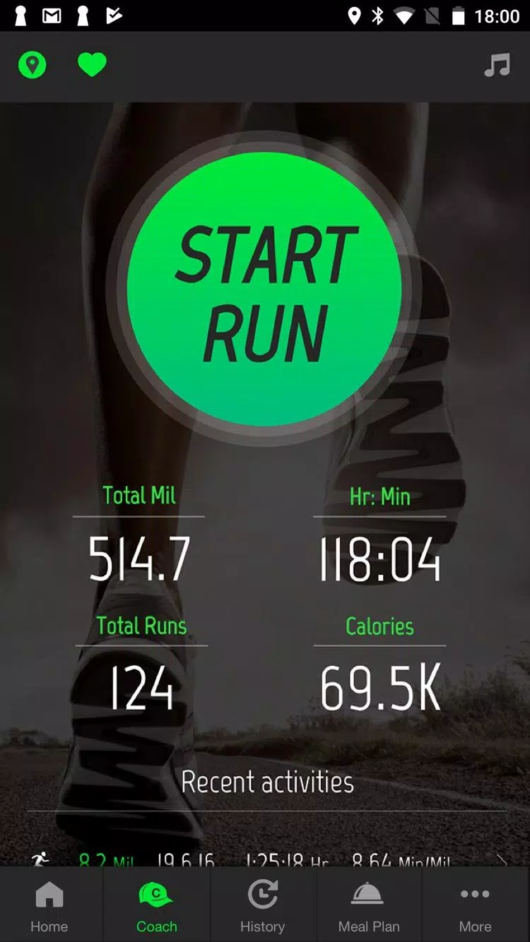 Running Distance Tracker + Capture d'écran 0