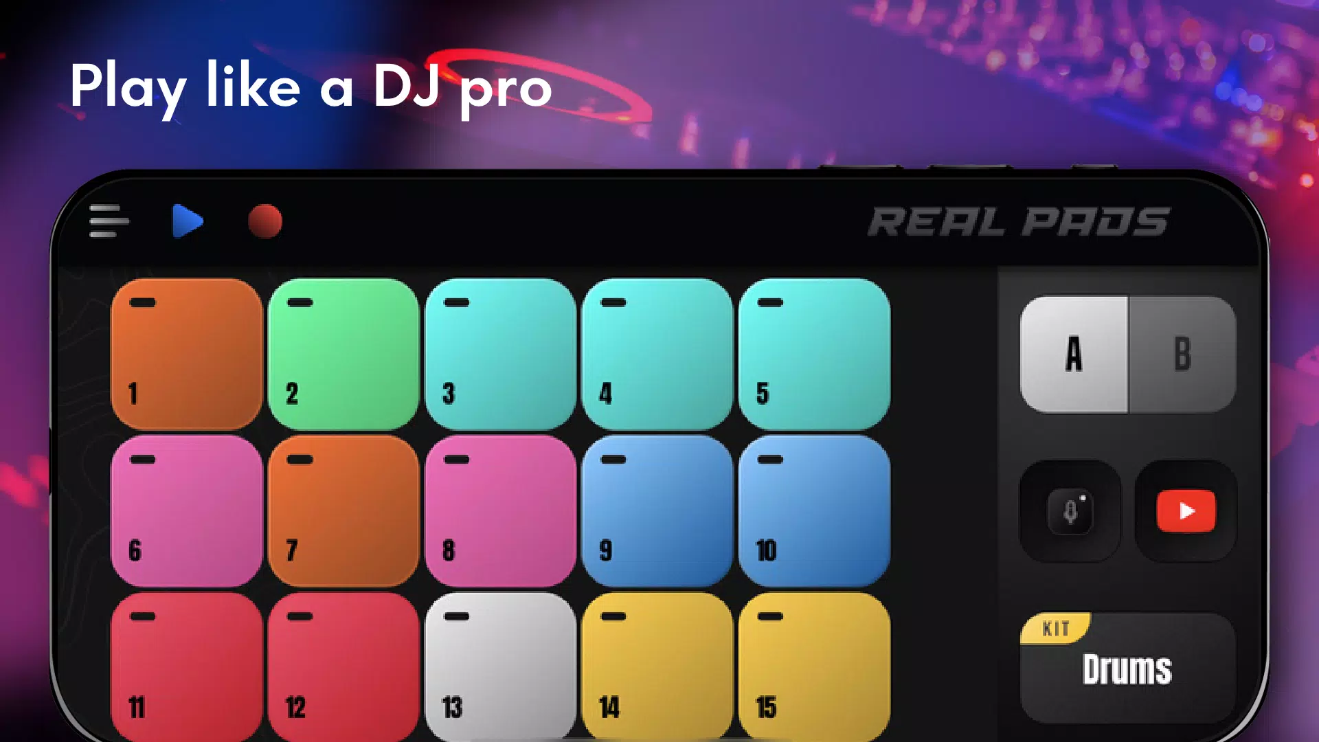 Real Drum Pad: electro beats Captura de tela 3